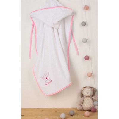 ΚΑΠΑ bebe PRINCESS 36 75X85 ΛΕΥΚΟ/ΡΟΖ Cotton 100%