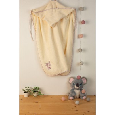 ΚΑΠΑ Με Κέντημα bebe Rabbit Girl 148 75X85 Εκρού 100% Cotton