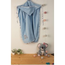 ΚΑΠΑ Με Κέντημα bebe Airplane 156 75X85 Σιελ 100% Cotton