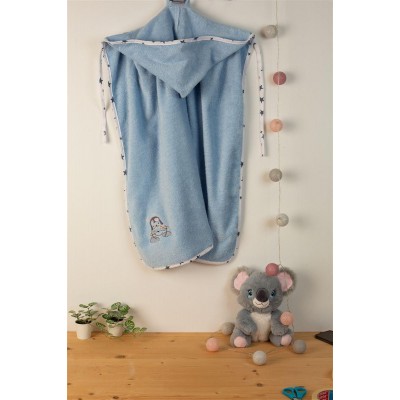 ΚΑΠΑ Με Κέντημα bebe Airplane 156 75X85 Σιελ 100% Cotton