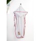 Κάπα Με Κέντημα bebe Giraffe 172 75X85 White-Pink 100% Cotton