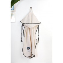 Κάπα Με Κέντημα bebe Cloudy Bear 177 75X85 Ecru-Grey 100% Cotton