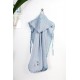 Κάπα Με Κέντημα bebe Stork 191 75X85 Sky Blue 100% Cotton