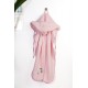 Κάπα Με Κέντημα bebe Stork 192 75X85 Pink 100% Cotton