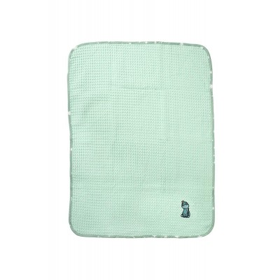 Κουβέρτα Πικέ Με Κέντημα bebe Dinosaur 182 100X160 Mint 100% Cotton