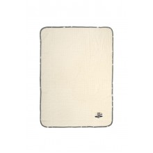 Κουβέρτα Πικέ Με Κέντημα bebe Aviator 185 100X160 Ecru-Grey 100% Cotton