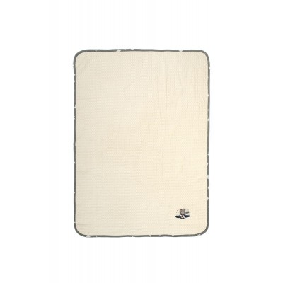 Κουβέρτα Πικέ Με Κέντημα bebe Aviator 185 100X160 Ecru-Grey 100% Cotton