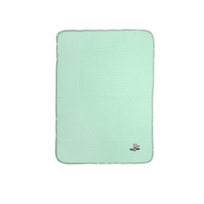 Κουβέρτα Πικέ Με Κέντημα bebe Aviator 186 100X160 Mint 100% Cotton