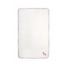Κουβέρτα Πικέ Με Κέντημα bebe Unicorn 188 100X160 White-Pink 100% Cotton