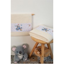 ΠΕΤΣΕΤΑ Με Ψηφιακή Εκτύπωση Σετ 2 τεμ bebe Studying Bear 39 30X50,70X140 Εκρού 100% Cotton
