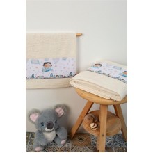 ΠΕΤΣΕΤΑ Με Ψηφιακή Εκτύπωση Σετ 2 τεμ bebe Pilot 120 30X50,70X140 Εκρού 100% Cotton