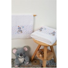 ΠΕΤΣΕΤΑ Με Ψηφιακή Εκτύπωση Σετ 2 τεμ bebe Painter 132 30X50,70X140 Λευκό 100% Cotton