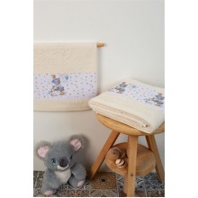 ΠΕΤΣΕΤΑ Με Ψηφιακή Εκτύπωση Σετ 2 τεμ bebe Painter 133 30X50,70X140 Εκρού 100% Cotton