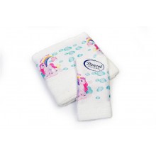 Πετσέτα Σετ 2 τεμ Με Ψηφιακή Εκτύπωση bebe Magic Unicorn 316 30X50,70X140 White 100% Cotton