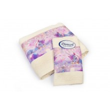 Πετσέτα Σετ 2 τεμ Με Ψηφιακή Εκτύπωση bebe Dreaming Unicorn 322 30X50,70X140 Ecru 100% Cotton