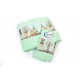 Πετσέτα Σετ 2 τεμ Με Ψηφιακή Εκτύπωση bebe Forest Animals 337 30X50,70X140 Mint 100% Cotton