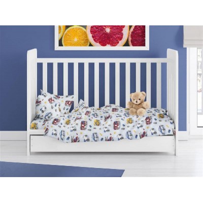 ΠΑΠΛΩΜΑ ΕΜΠΡΙΜΕ bebe Toys 46 120X160 Sky Blue 100% Cotton Flannel