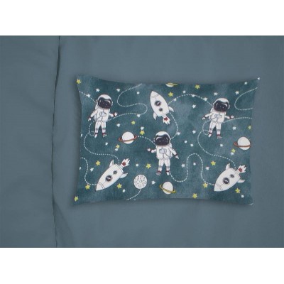 ΜΑΞΙΛΑΡΟΘΗΚΗ ΕΜΠΡΙΜΕ bebe Galaxy Travel 91 35X45 Petrol 100% Cotton Flannel