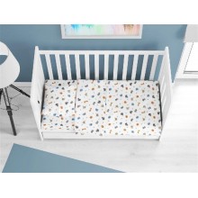 ΚΑΤΩΣΕΝΤΟΝΟ ΜΕ ΛΑΣΤΙΧΟ bebe Zoo 29 0,70X1,40X0,15 White 100% Cotton Flannel