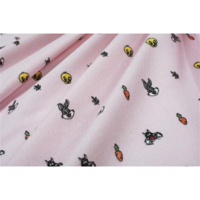 Σεντονάκι Λίκνου bebe Looney Tunes 39 80X110 Pink 100% Cotton Flannel