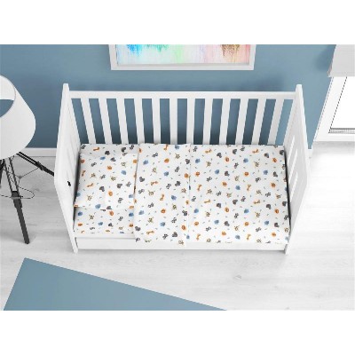 ΣΕΝΤΟΝΙΑ ΕΜΠΡΙΜΕ ΣΕΤ 3 τεμ bebe Zoo 29 120X160 White 100% Cotton Flannel