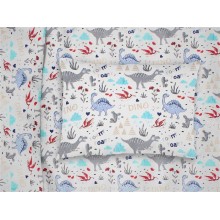 ΜΑΞΙΛΑΡΟΘΗΚΗ ΕΜΠΡΙΜΕ bebe Dino 309 35X45 White-Blue Cott/Pol 70/30