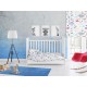 ΣΕΝΤΟΝΙΑ ΕΜΠΡΙΜΕ ΣΕΤ 3 τεμ bebe Dino 309 120X160 White-Blue Cott/Pol 70/30