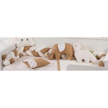 Πάντα Πλεξούδα bebe Τρίχρωμη 25 Μήκος 220 cm White-Golden Beige 65/35 Cott/Pol