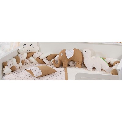 Πάντα Πλεξούδα bebe Τρίχρωμη 25 Μήκος 220 cm White-Golden Beige 65/35 Cott/Pol