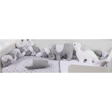 Πάντα Πλεξούδα bebe Τρίχρωμη 27 Μήκος 220 cm White-Grey 65/35 Cott/Pol