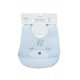 Σαλιάρα Σιλικόνης bebe με Κουμπί & Τσέπη 18 22.5X32 Sky Blue 100% Silicone