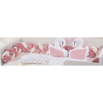 Πάντα Πλεξούδα bebe Velvet 20 Μήκος 220 cm White-Pink 100% Polyester