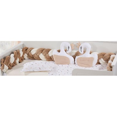Πάντα Πλεξούδα bebe Velvet 21 Μήκος 220 cm White-Golden Beige 100% Polyester