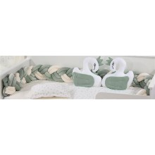 Πάντα Πλεξούδα bebe Velvet 22 Μήκος 220 cm White-Green 100% Polyester