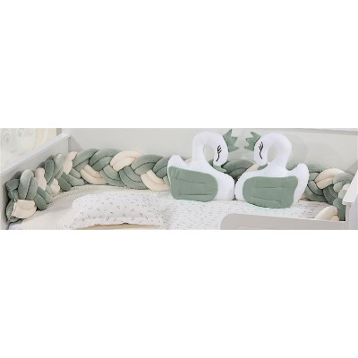 Πάντα Πλεξούδα bebe Velvet 22 Μήκος 220 cm White-Green 100% Polyester