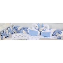 Πάντα Πλεξούδα bebe Velvet 24 Μήκος 220 cm White-Sky Blue 100% Polyester