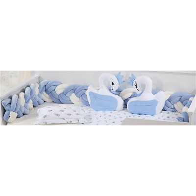 Πάντα Πλεξούδα bebe Velvet 24 Μήκος 220 cm White-Sky Blue 100% Polyester