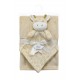 Νάνι-Πανάκι Παρηγοριάς bebe σετ 2 τεμ. Giraffe 05 33X33 & Κουβέρτα Coral Fleece 75X100 cm Beige 100% Polyester