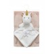 Νάνι-Πανάκι Παρηγοριάς bebe σετ 2 τεμ. Unicorn 06 33X33 & Κουβέρτα Coral Fleece 75X100 cm White-Pink 100% Polyester
