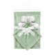 Νάνι-Πανάκι Παρηγοριάς bebe σετ 2 τεμ. Elephant 07 33X33 & Κουβέρτα Coral Fleece 75X100 cm Sage Green 100% Polyester